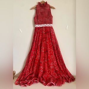 Vintage 1970’s Nancy’s Red Bandana Dress